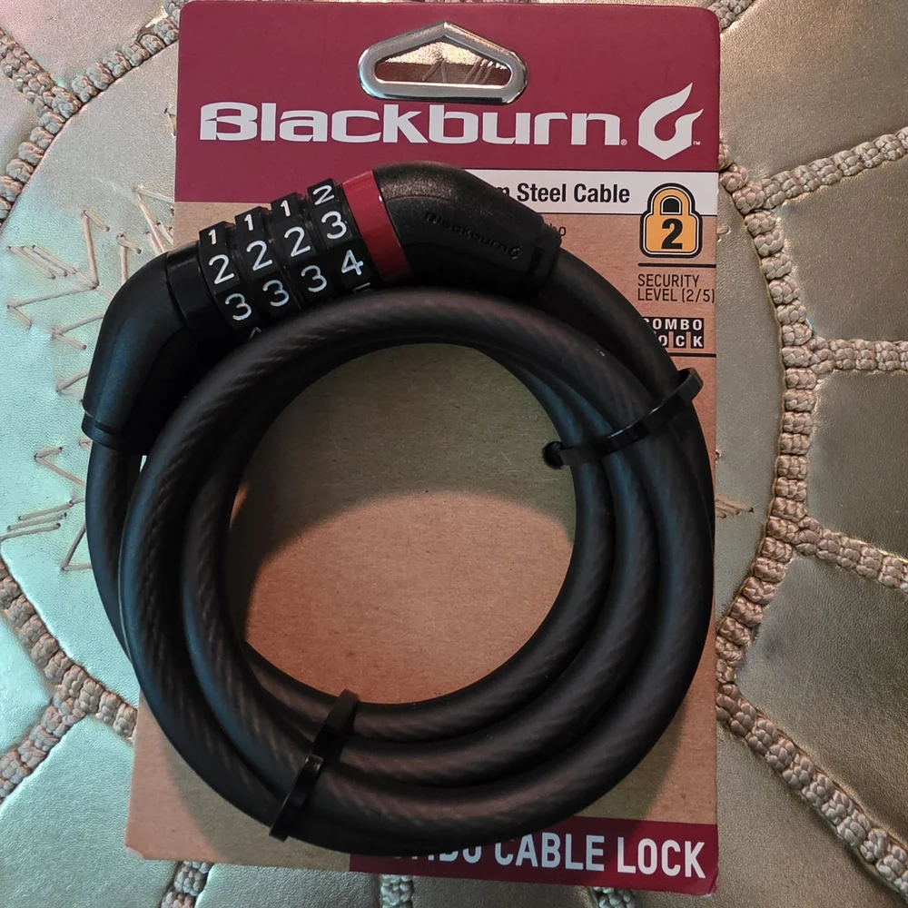 Black and Red Combination Cable Lock - Picture 1 of 2